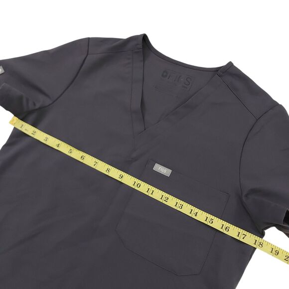Figs Scrub Top Womens XS Gray Catarina One-Pocket Short Sleeve Work Uniform - Picture 11 of 11